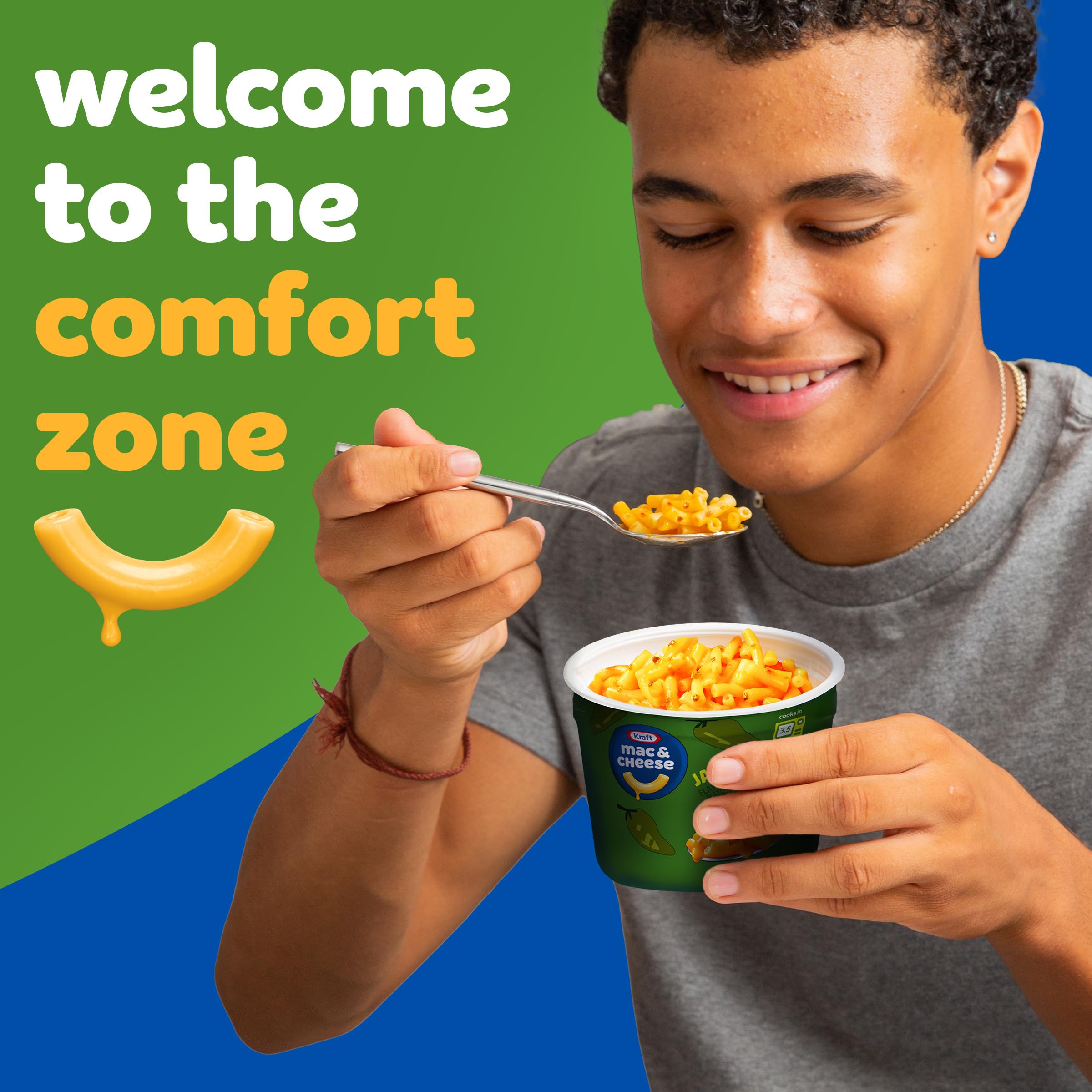 Kraft Mac and Cheese, 4 Cups, for Easy Dinner or Dinner Sides, Jalapeño Flavored with Other Natural Flavors, No Artificial Flavors, Preservatives or Dyes, 2.05 oz