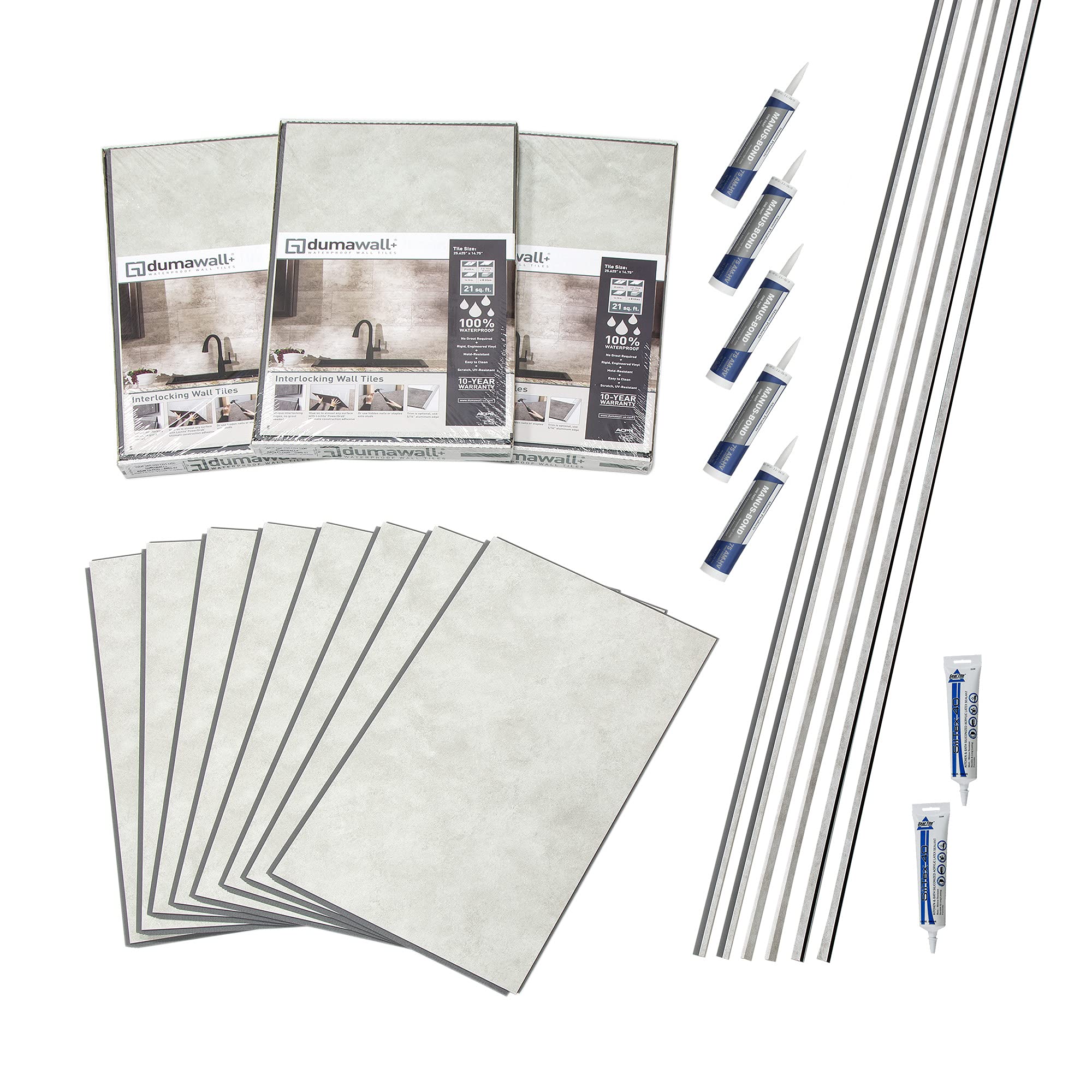 Buy DumaWall Shower and Tub Surround Kit (Rain Cloud) Online at