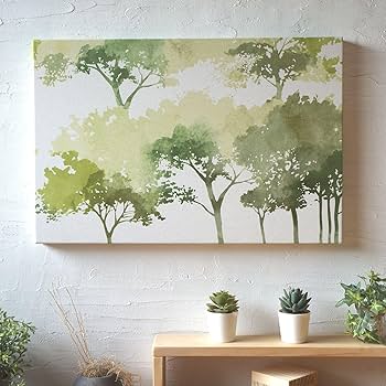 Amazon.co.jp: ファブリックパネル 布 北欧 アート SKOG 60×40
