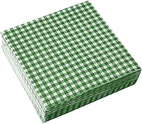 Vista 20 de Gatherfun Servilletas de papel desechables a cuadros blancos y negros para cenas, picnic y fiestas (paquete de 50)