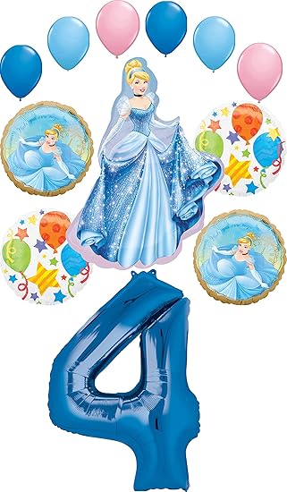 Amazon シンデレラ パーティー用品 プリンセス 4歳の誕生日 バルーンブーケ デコレーション 風船 バルーン おもちゃ