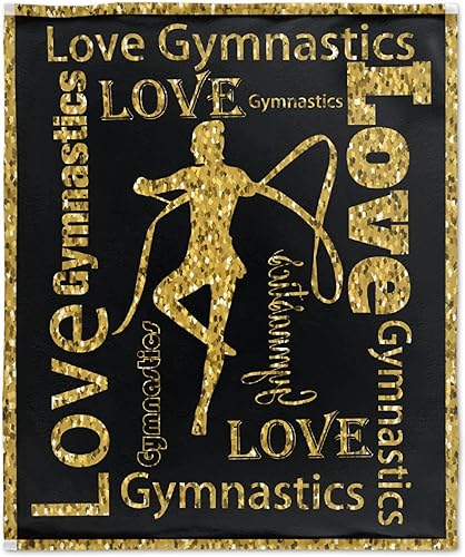 Miniatura 8 de Prabhutaratna Just A Girl Who Loves Gymnastics (1) manta suave y acogedora mantas de franela para sofá, cama y sala de estar, 60 x 50 pulgadas, (M)