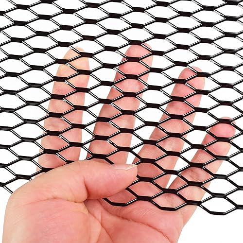 Miniatura 208 de AggAuto Malla universal para parrilla de automóvil de 40 x 13 pulgadas, de acero inoxidable revestido de cloruro de polivinilo, rejilla