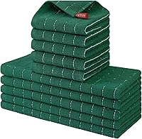 Vista 47 de Homaxy Juego de toallas de cocina y paños de cocina, 12 x 12 y 13 x 28 pulgadas, juego de 8 toallas de cocina de rizo de algodón a granel, diseño a