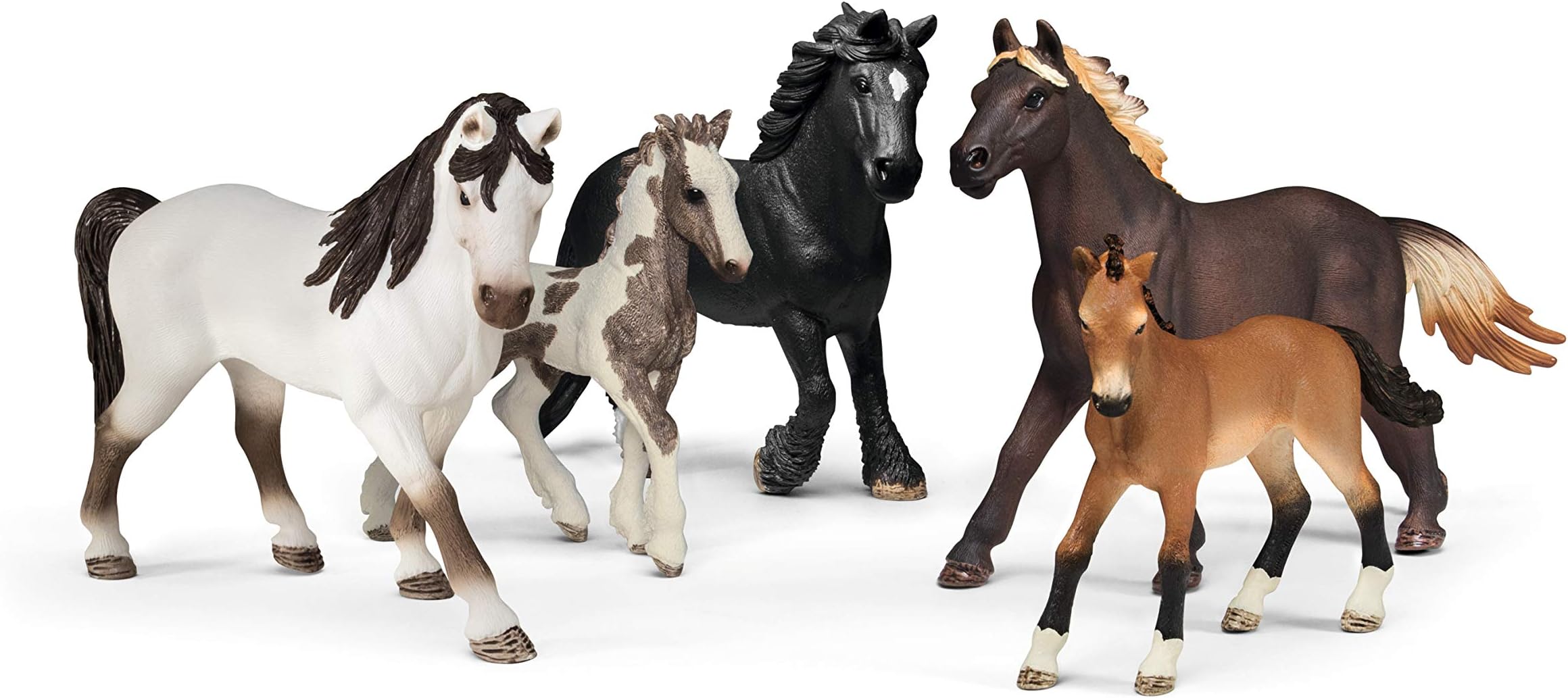 Schleich Farm World 5 Horses Collectors Pack Educational Figurine for Kids Ages 3-8