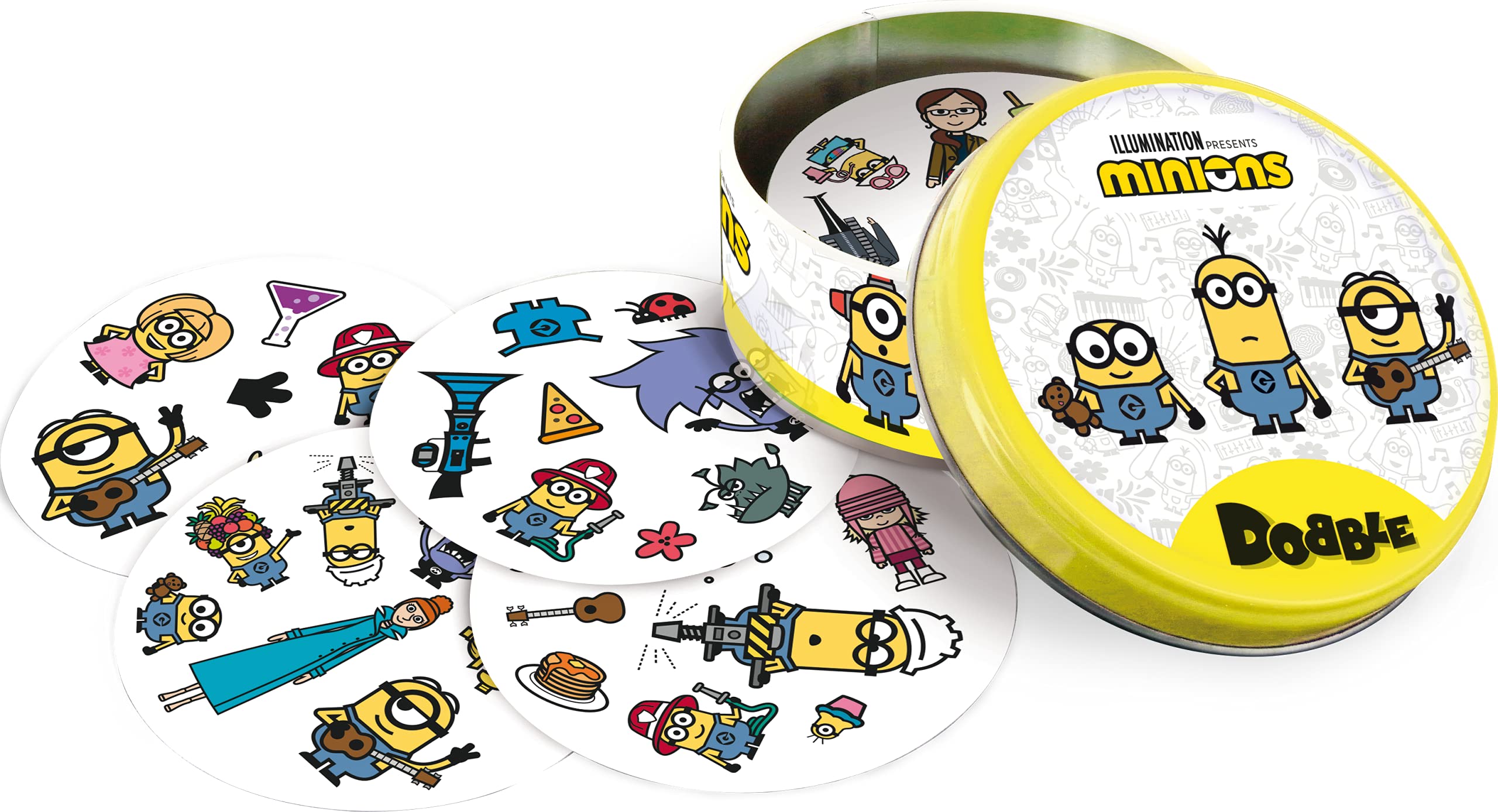 Jeu De Cartes Dobble Minions - Version Italienne - 5 Mini-Jeux - Pour 2 à 8 Joueurs - à Partir De 6 Ans