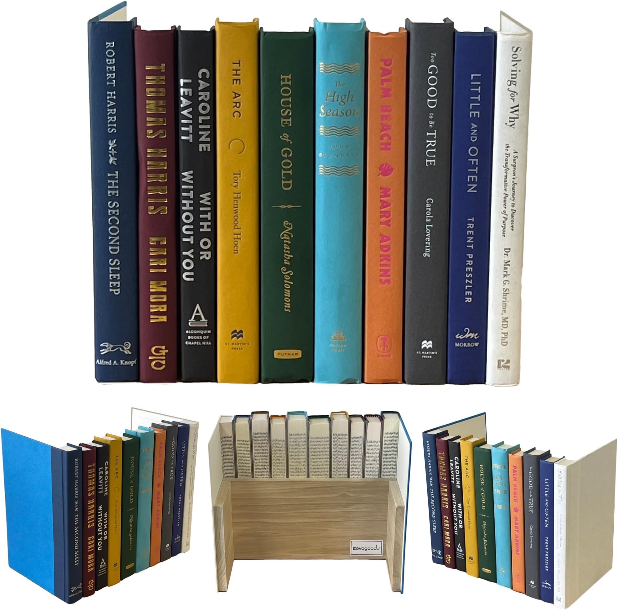 CovoBox— Original Hidden Storage Secret Book Box Electronics Hider | Hide Router, Cable, Modem, Cords, Plugs, Outlets, Money, Docs, Jewelry | Made with Real Used Hardcover Books [Tops OFF]