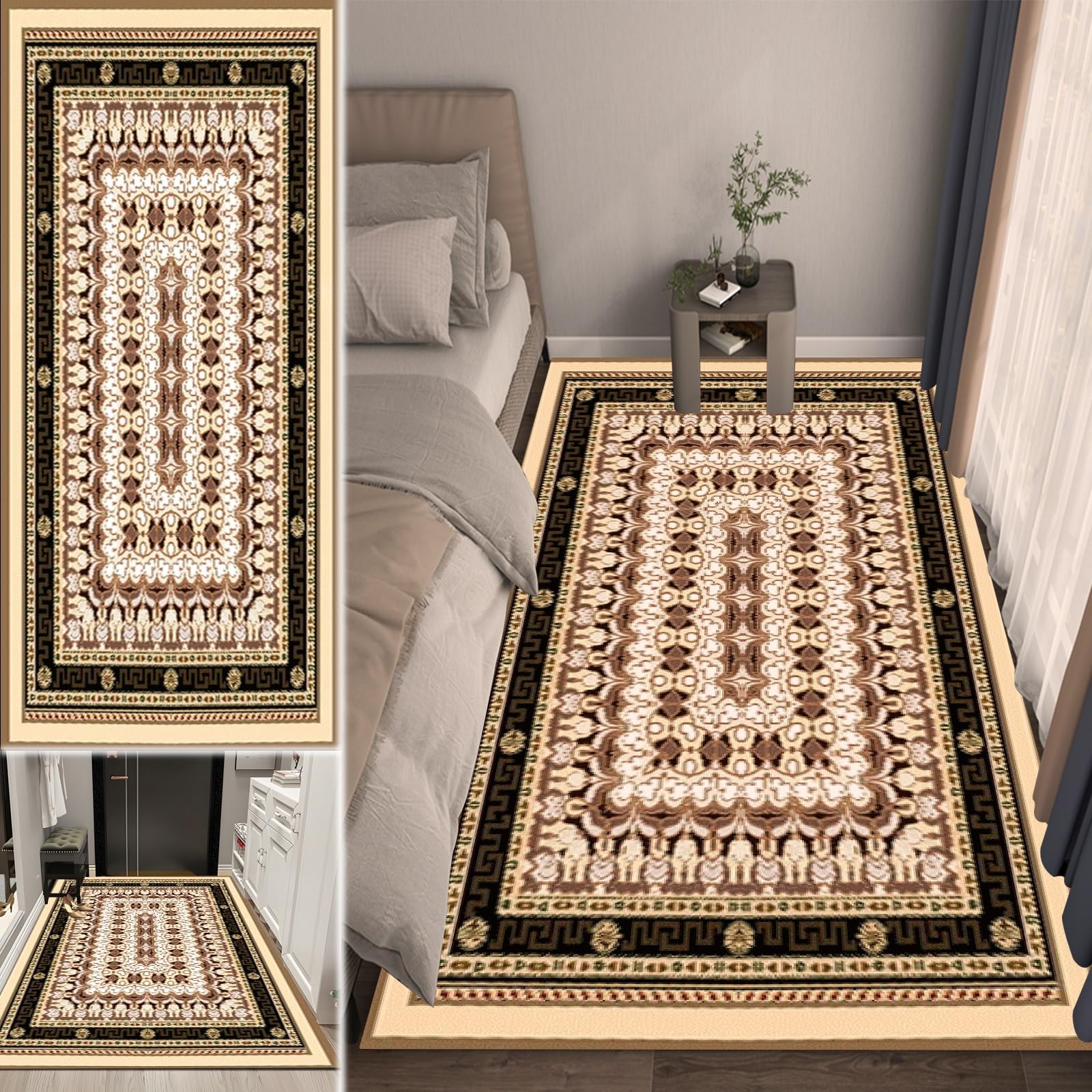 Amazon.com: Soft Area Rugs 4.6x5 FT / 140x150 cm Vintage
