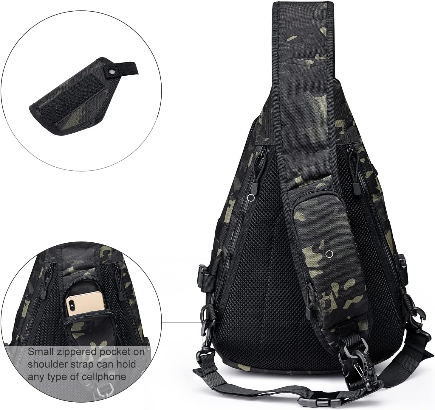 G4Free 2-Pack Tactical Sling Bag With Pistol Holster - EDC Shoulder Backpack For Concealed Carry