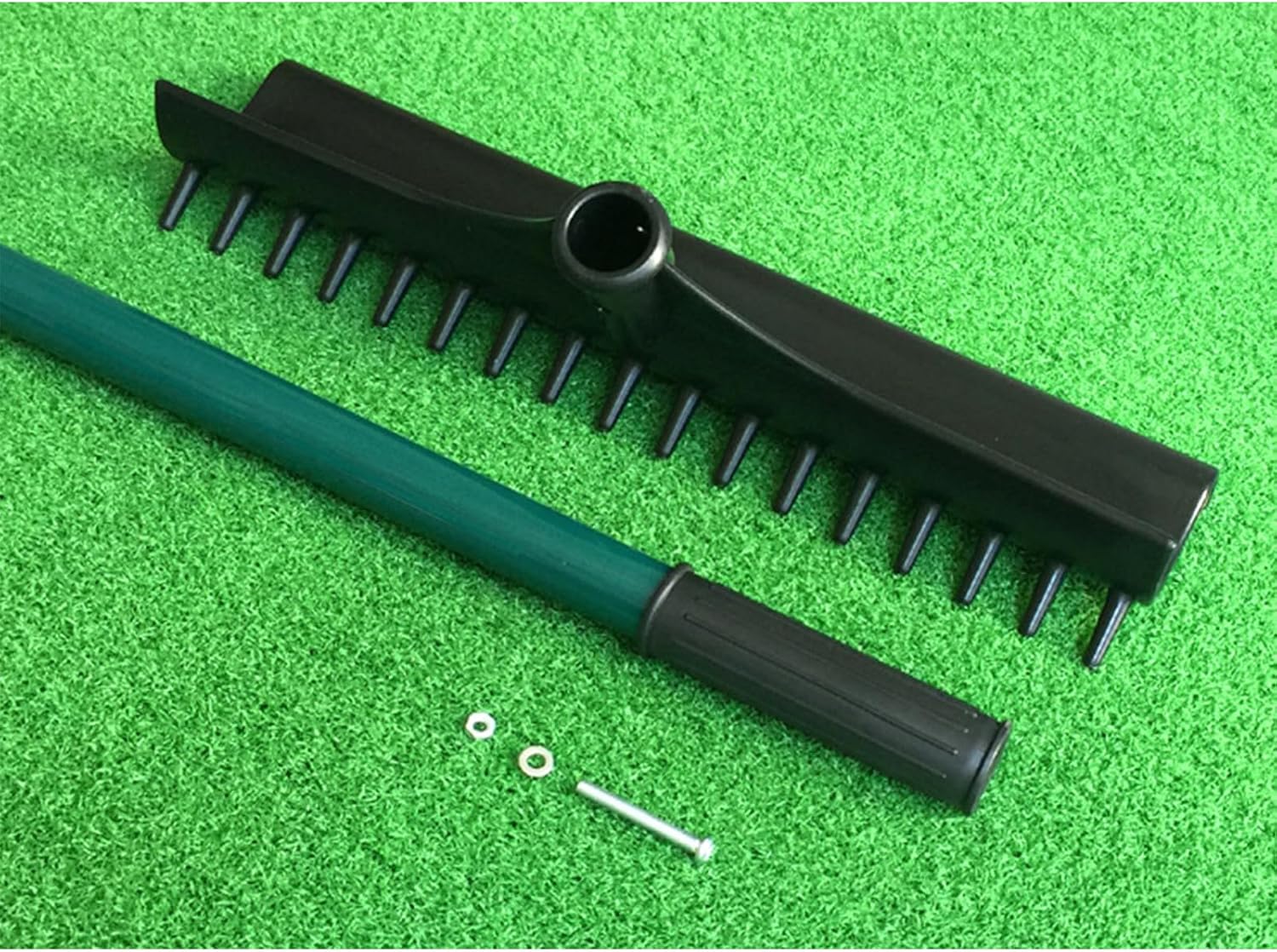 HM&DX Golf Sand Trap Rakes with Aluminum Handle, S-Shaped Reversible Golf Bunker Rake, Easy Using Lightweight Golf Course Supplies for Sand Courts Gardens Planting