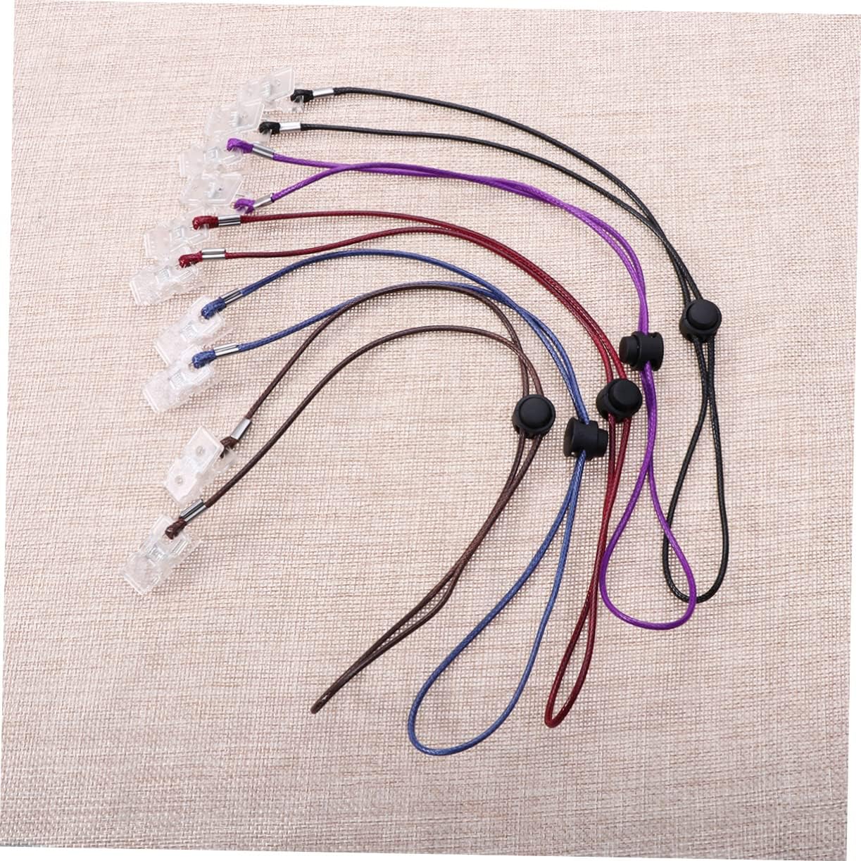 5Pcs Napkin Clips Flexible Lanyard Holder for Dining Drawing and Use Portable Bib Chain