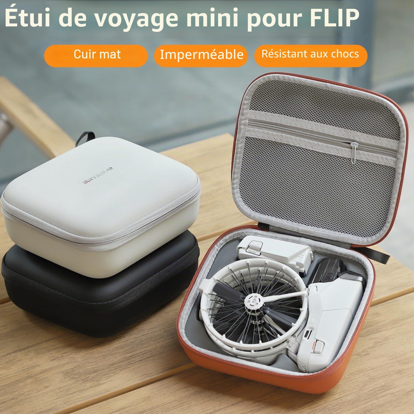Drone Étui Sac pour DJI Flip, Étui de Voyage Rigide Étui de Protection pour DJI Flip (Black)