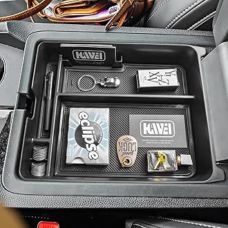 Center Console Organizer Compatible with Honda Pilot 2023 2024 LX/Sport/EX-L/TrailSport/Touring/Elite Interior Accessories Insert Armrest Storage Box Tray, Black