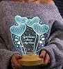 Mothers Day Gift, Gift for Mother, Birthday Gift for Mother Balloon Hearts Globe Personalized 3D Led Lamp