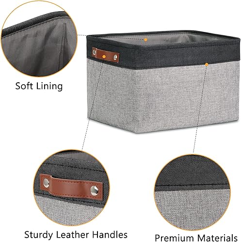 Miniatura 3 de DULLEMELO Contenedores de almacenamiento de cubo de 11 x 11 pulgadas para organizador de cubos, cestas de almacenamiento plegables para organizar el