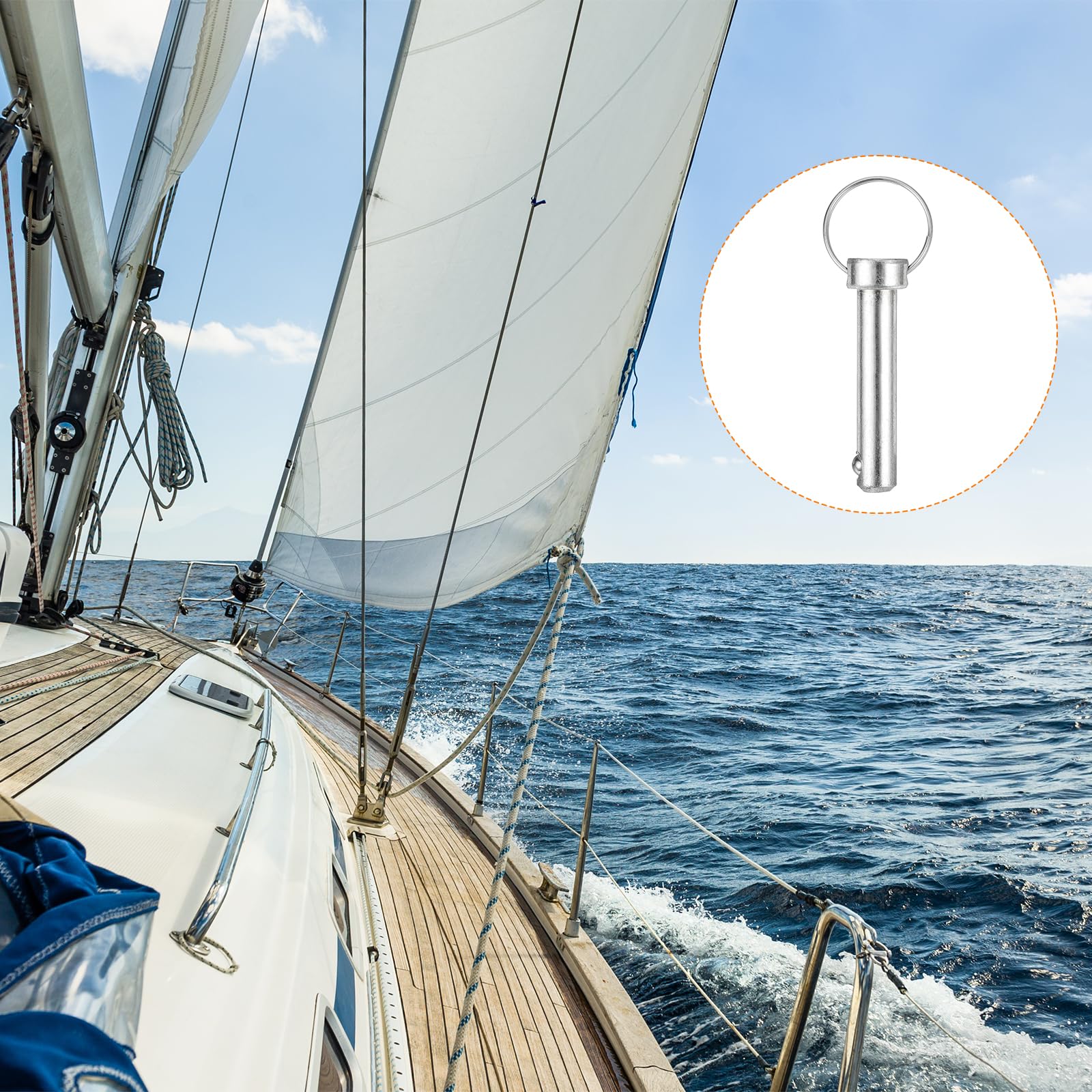 Perno A Sgancio Rapido 10mm X 70mm - 2 Pezzi In Acciaio Zincato | Per Barche, Nautica E DIY - Foto 9