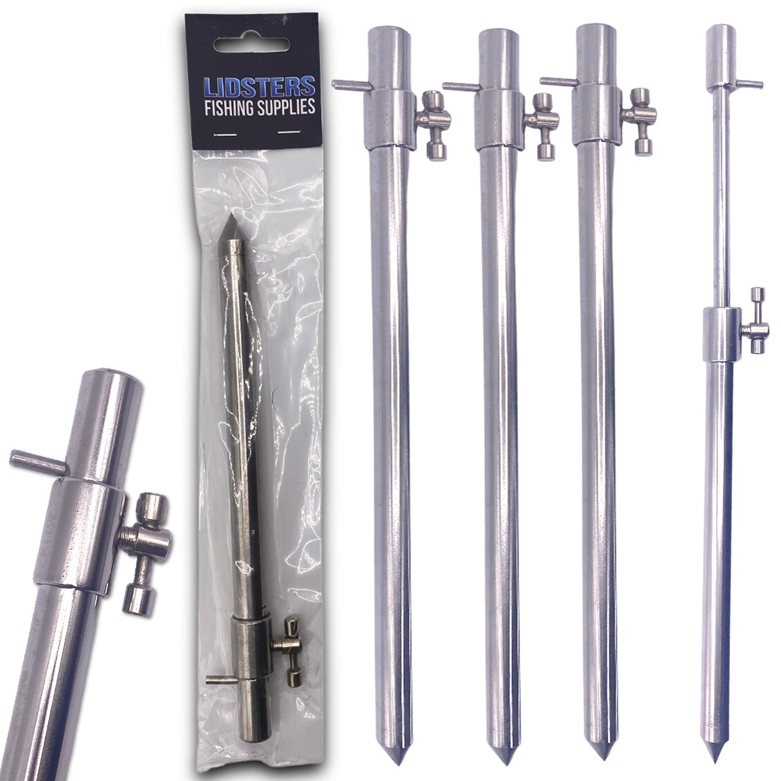 LFS Stainless Steel Banksticks Carp Fishing Bank Sticks 20-30cm 30-50cm 50-90cm (3 x 70-125cm)