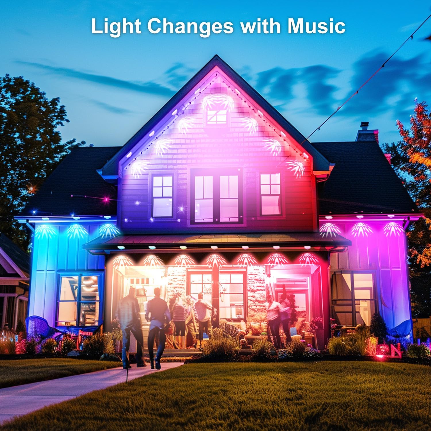 Permanent Outdoor Lights Pro, Warm White LED Christmas Eave Lights 120ft