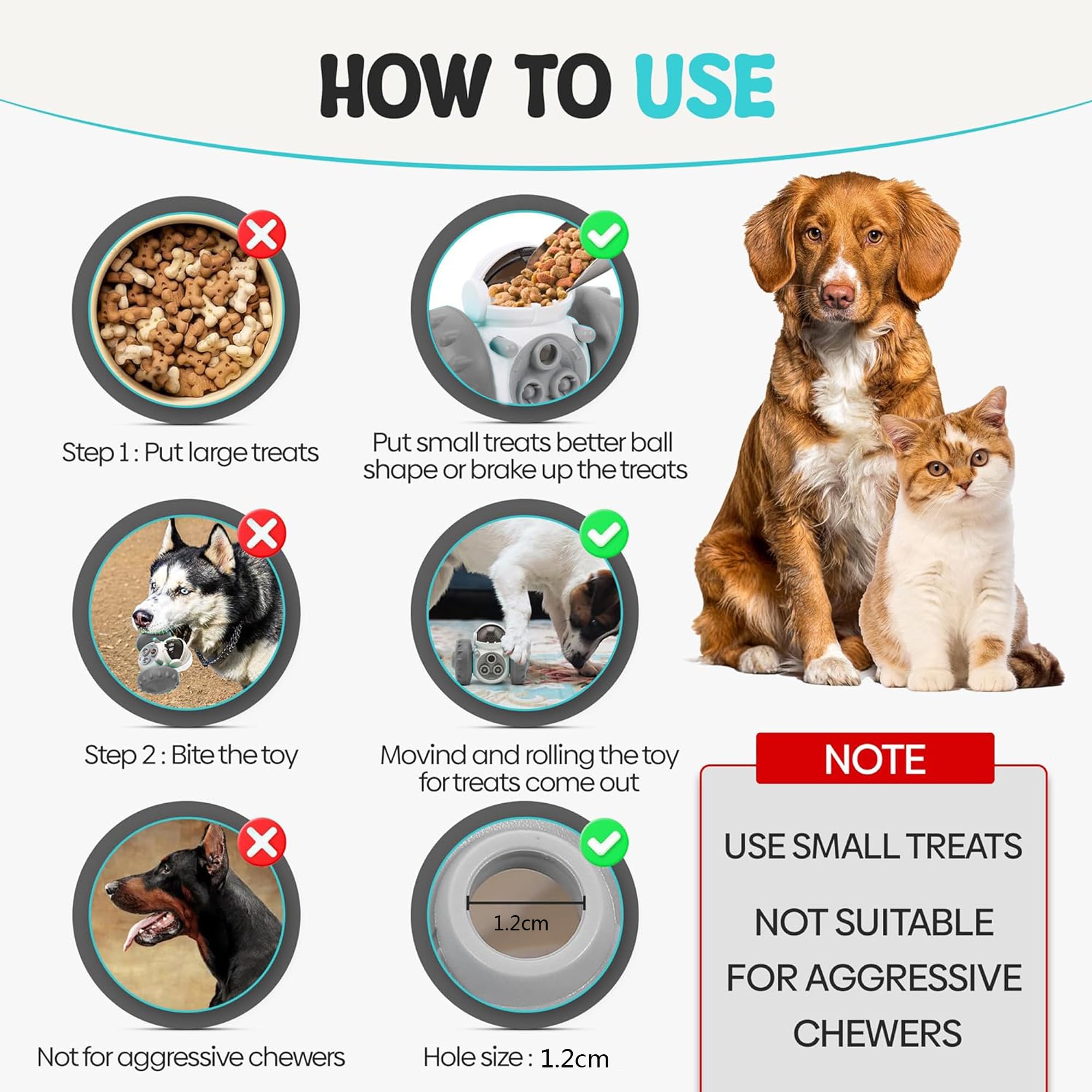Juguetes interactivos para Perros,alimentador Lento,Dispensador de Comida de Perro,Juguete de alimentación Lenta para Perros,para Entrenamiento de IQ y Habilidades de Forrajeo