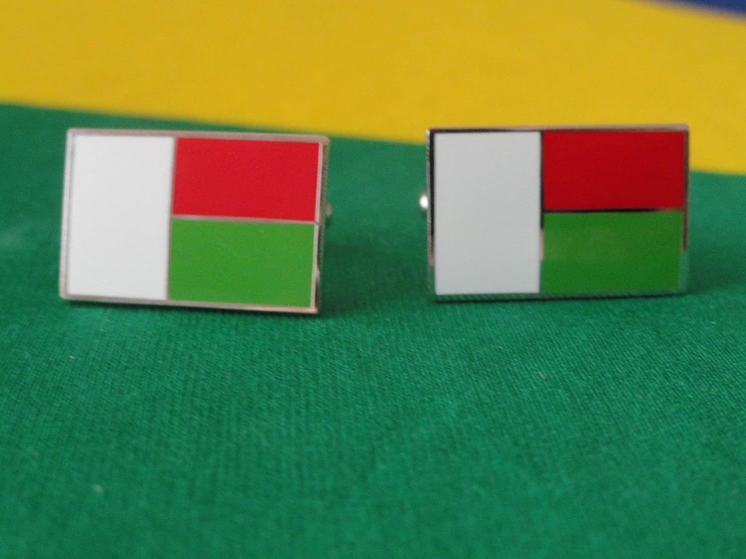 Madagascar Flag Cufflinks, Lapel Pins, Tie Bars, Earrings, Jewelry and Accessories