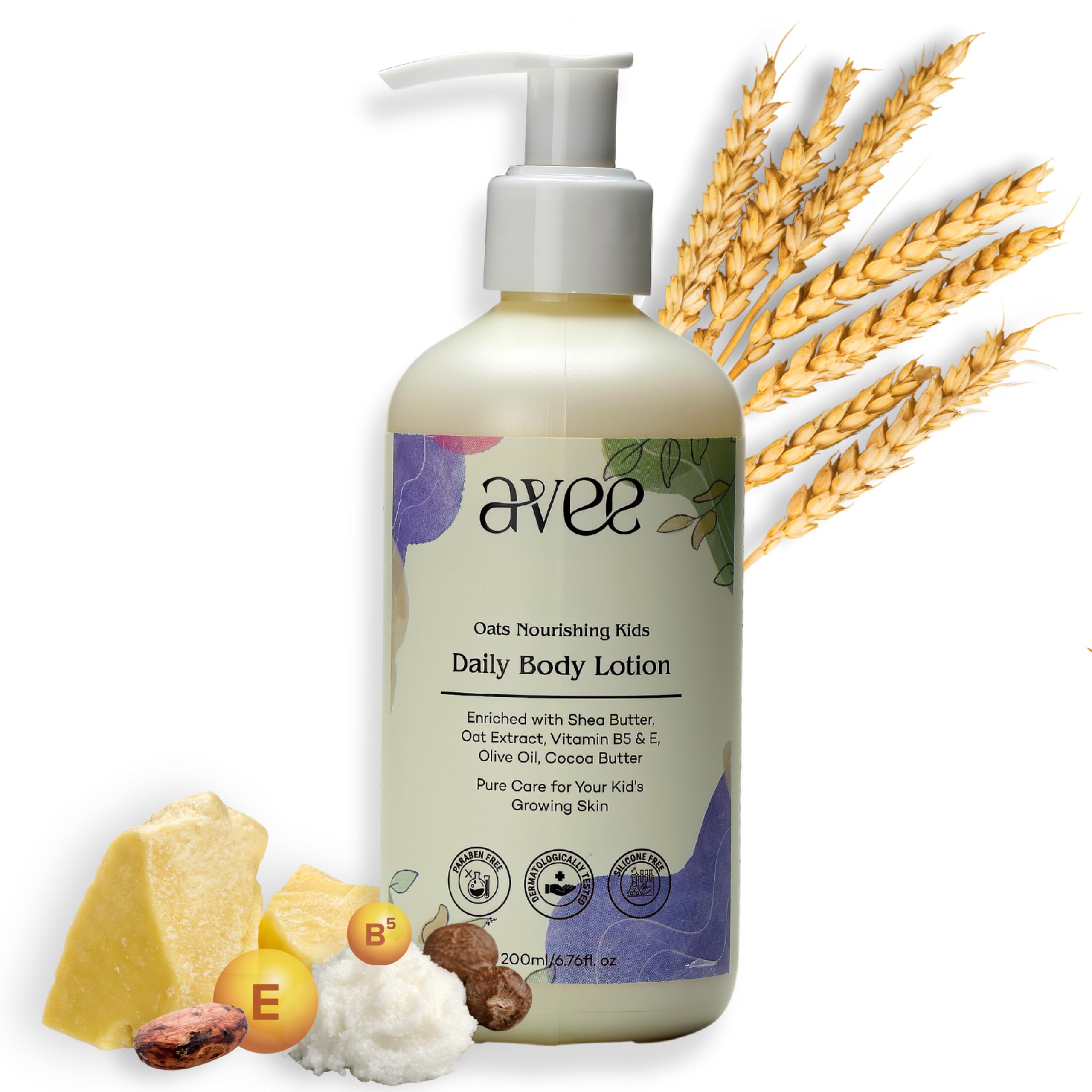 Sponsored Ad - Kids Body Lotion | Oat & Shea | Daily Hydration for Children 5-12 | Paraben & Mineral Oil Free | Dermatologist-Tested | 200 ml