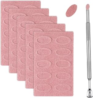 Pre-Treatment Cuticle Pusher, Dual Ended Nail Cuticle Remover with 50 Pcs 180 Grit Sandpaper Sheets Pre Polishing Sandpaper Pre-Treatment Cuticle Nail Tool Manicure Kit for Salon & Home Use