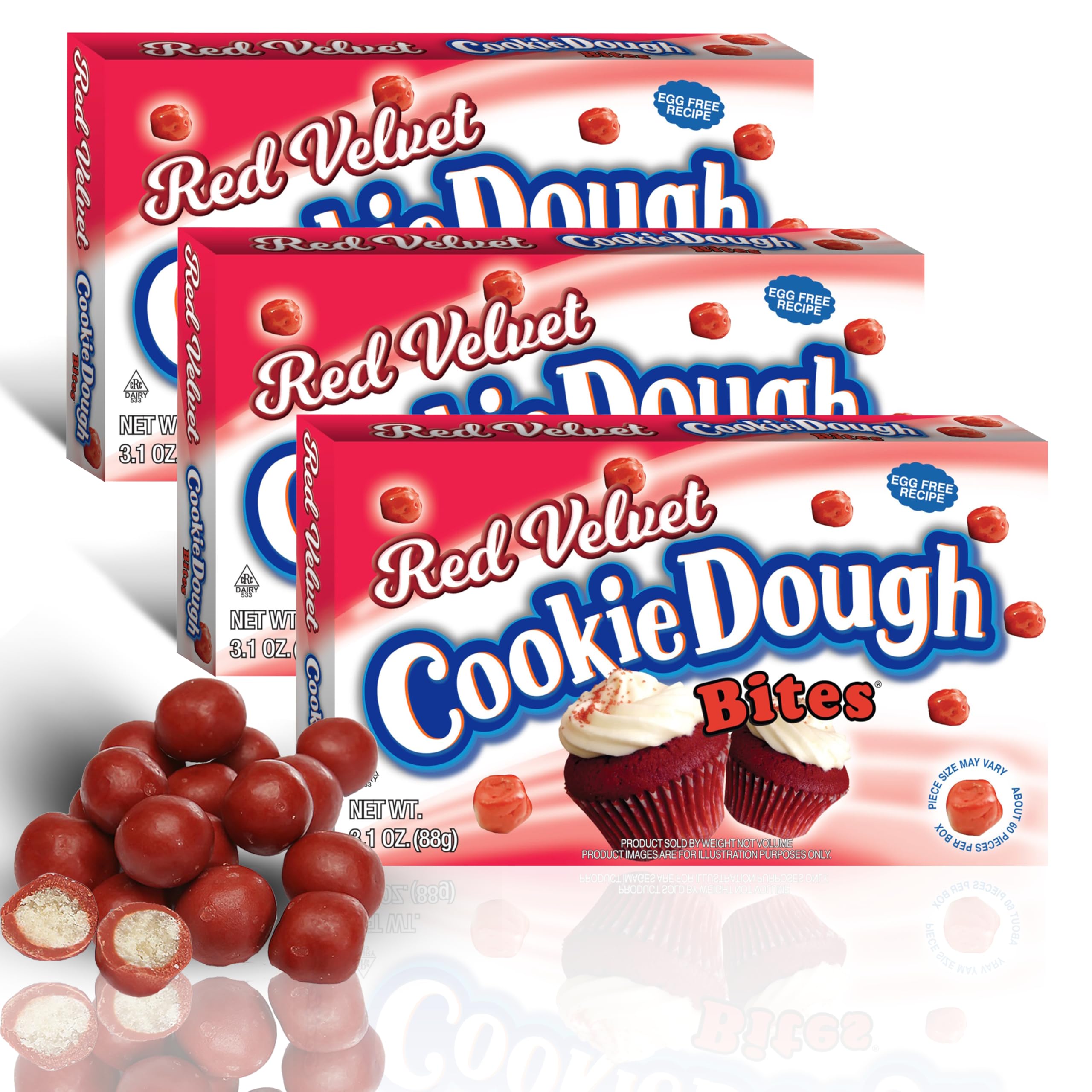 Amazon.com: Cookie Dough Bites Red Velvet Flavored Candy | 3.1 oz