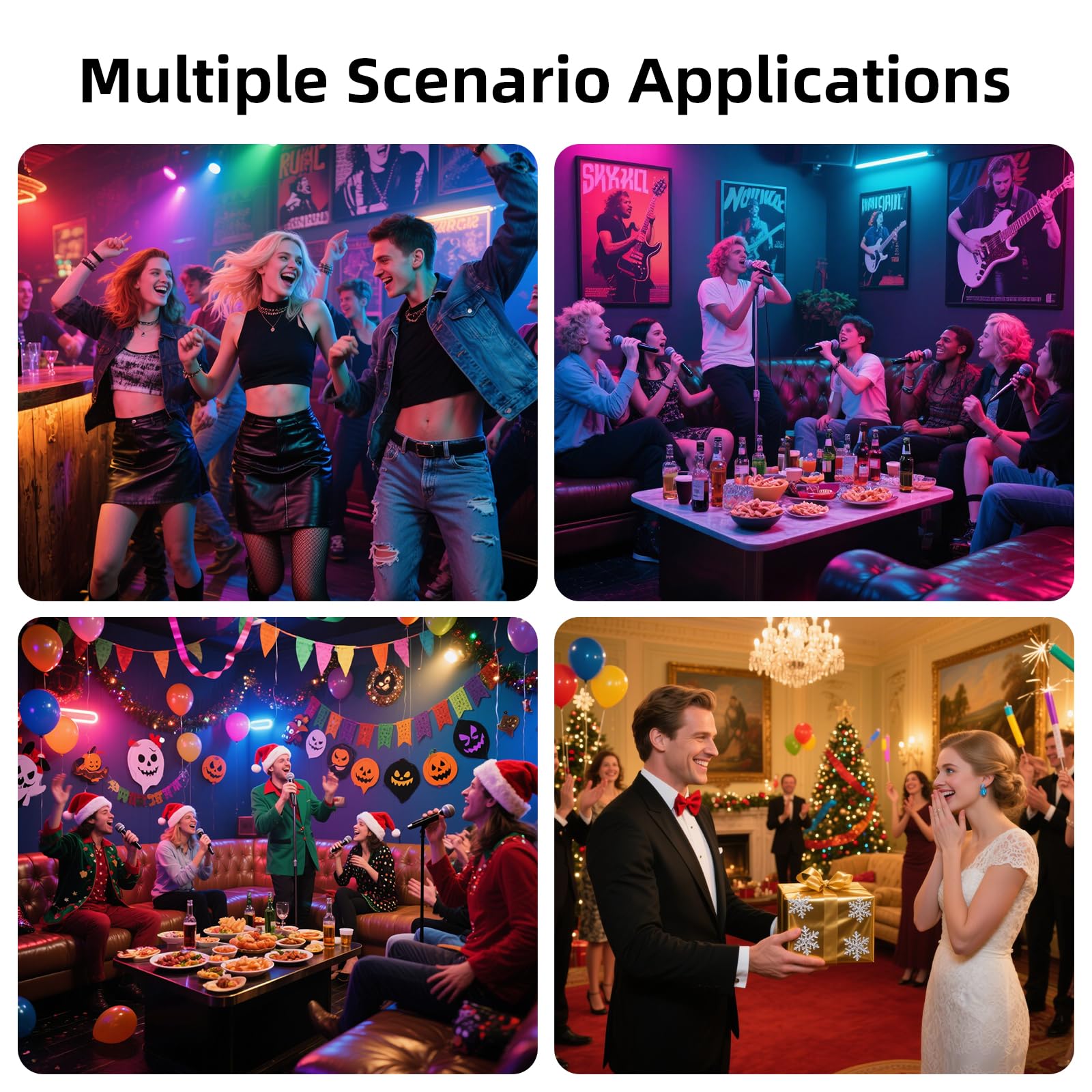 Kit de fête disco lumineux 2 pièces, boule disco avec télécommande, lumières stroboscopiques DJ, convient pour les guirlandes lumineuses de mariage, les décorations KTV/Halloween/Noël.