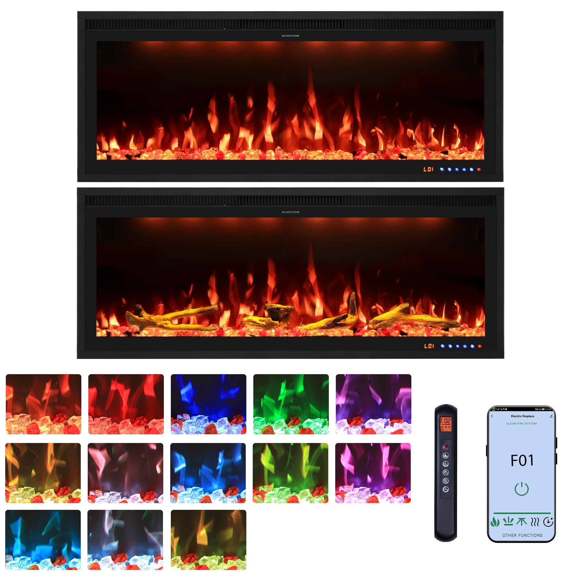 Valuxhome 42 Inch Electric Fireplace
