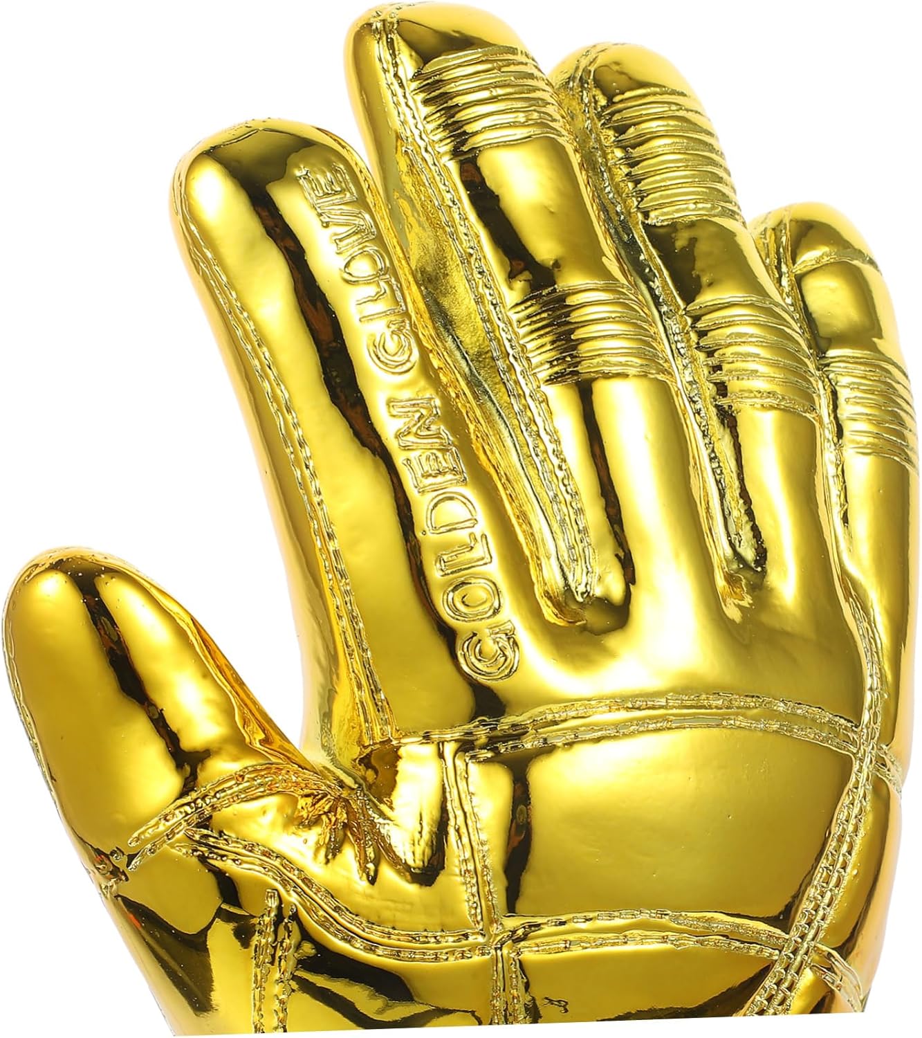 Goalkeeper Gloves Shape Trophy Golden Resin Award for Goalie for Soccer Matches School Competitions and Office Decor Durable Trophy Cup