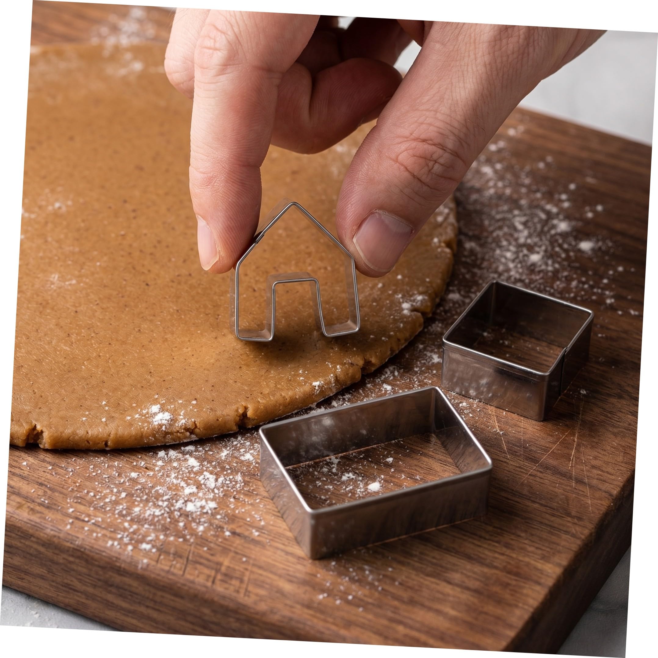 Zerodeko 5ensembles Forme De Maison Pain Épices Pour Noël Moule à Biscuits De Pâtisserie Emporte Noël