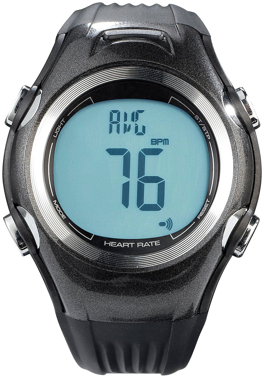 PEARL Sports Fitness-Uhr, 3 Intensitätsstufen, LCD-Display, Stoppuhr-Funktion, IPX4