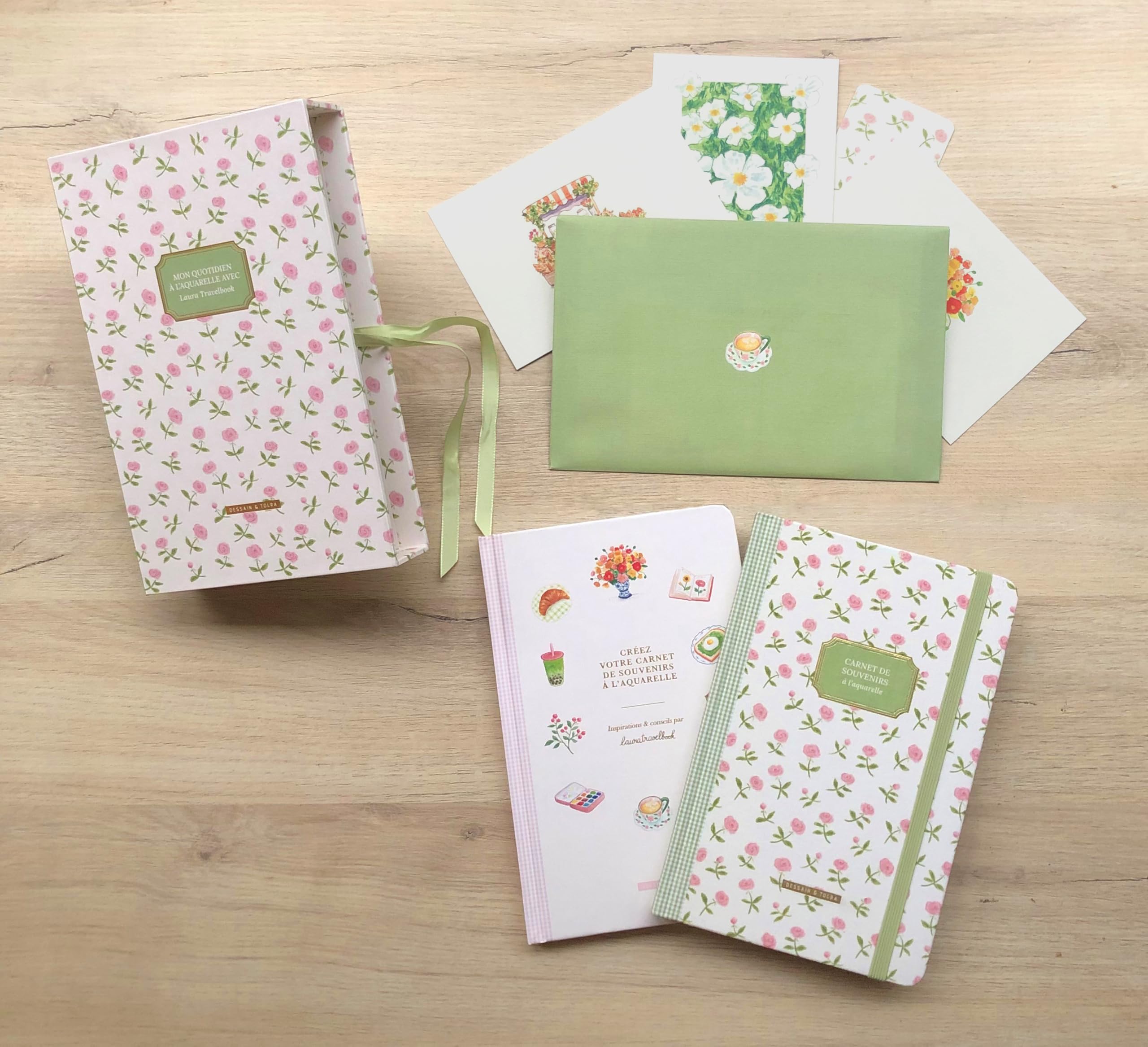 Coffret "luxe" Mon quotidien à l'aquarelle avec LauraTravelbook