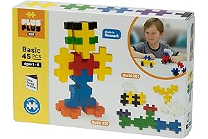 BIG 45 Piece Basic Color Mix Building STEM Toy