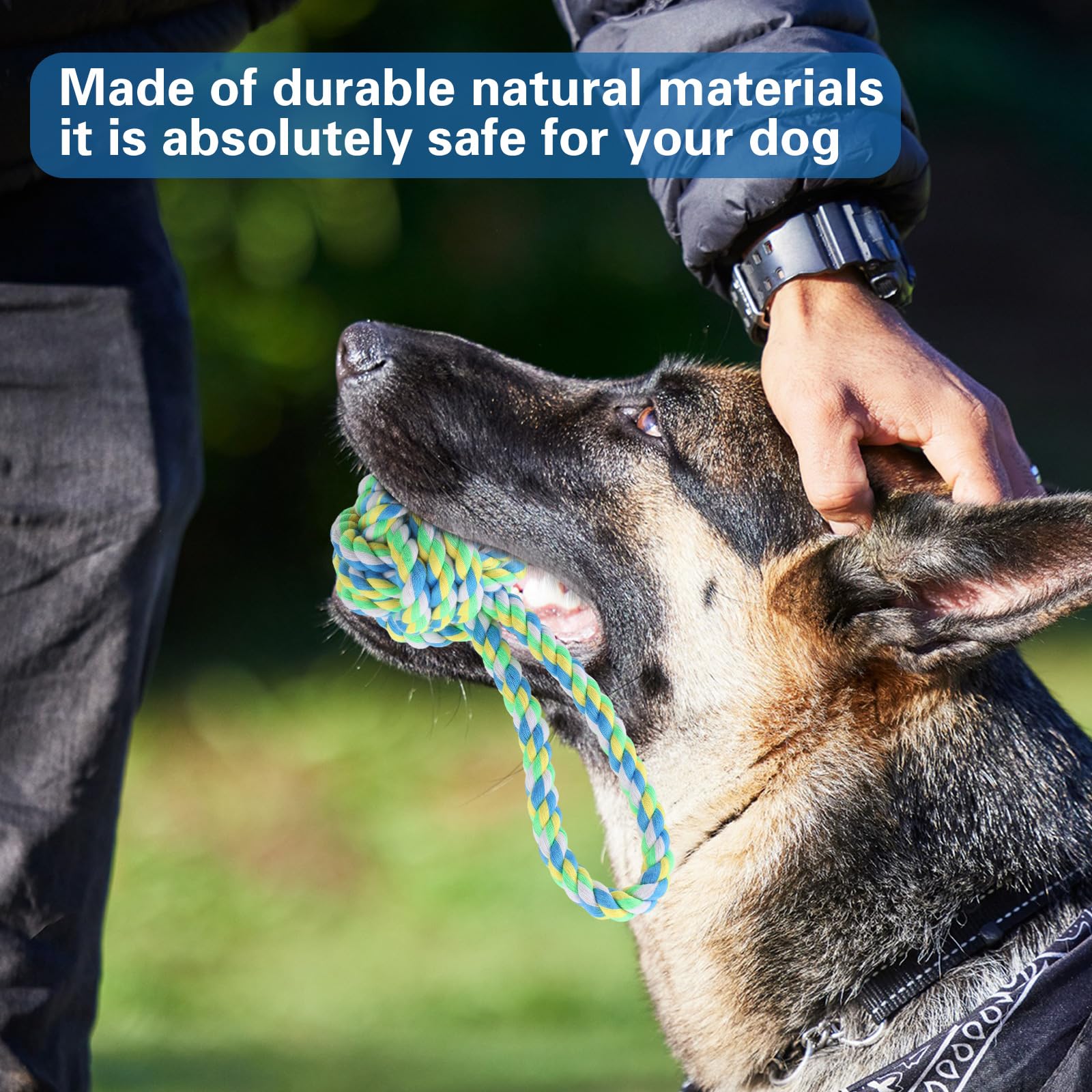 Hiboom 30 juguetes de cuerda para perros para masticadores agresivos, juguetes masticables resistentes para perros medianos y grandes, juguetes de algodón para perros de guerra, para limpieza de