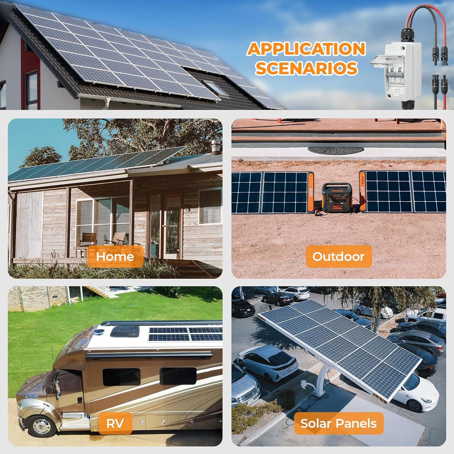 Solar Panel Disconnect Switch 1000V 20A PV Disconnect Switch Outdoor Miniature Circuit Breaker IP65 for Solar PV Homes Battery (1000V 20 Amp) - Image 6