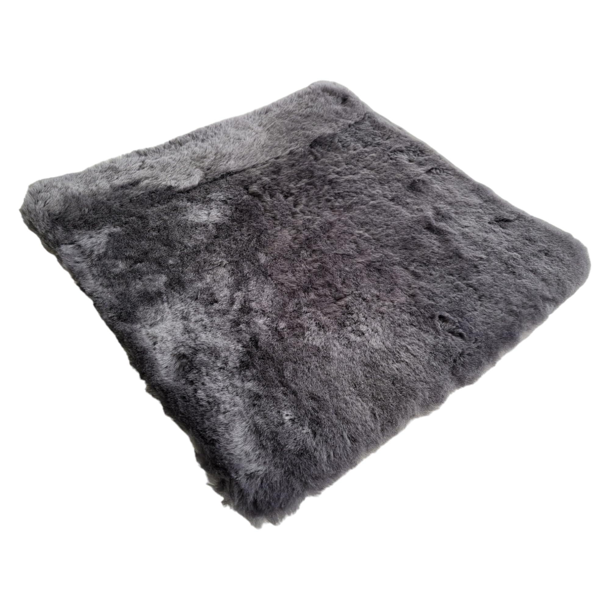 Naturasan – Genuine Merino Lambskin Seat Cushion 40×40 cm Grey – Soft Sheepskin Chair Pad – Warm Breathable Wool Cushion – Handmade – Perfect for Home Car Office Wheelchair Bench