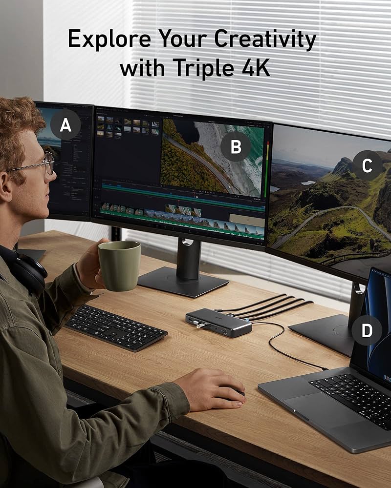 美品 Anker 564 USB-C Docking Station Amazon.com: Anker MacBook Pro Docking Station, Anker Triple