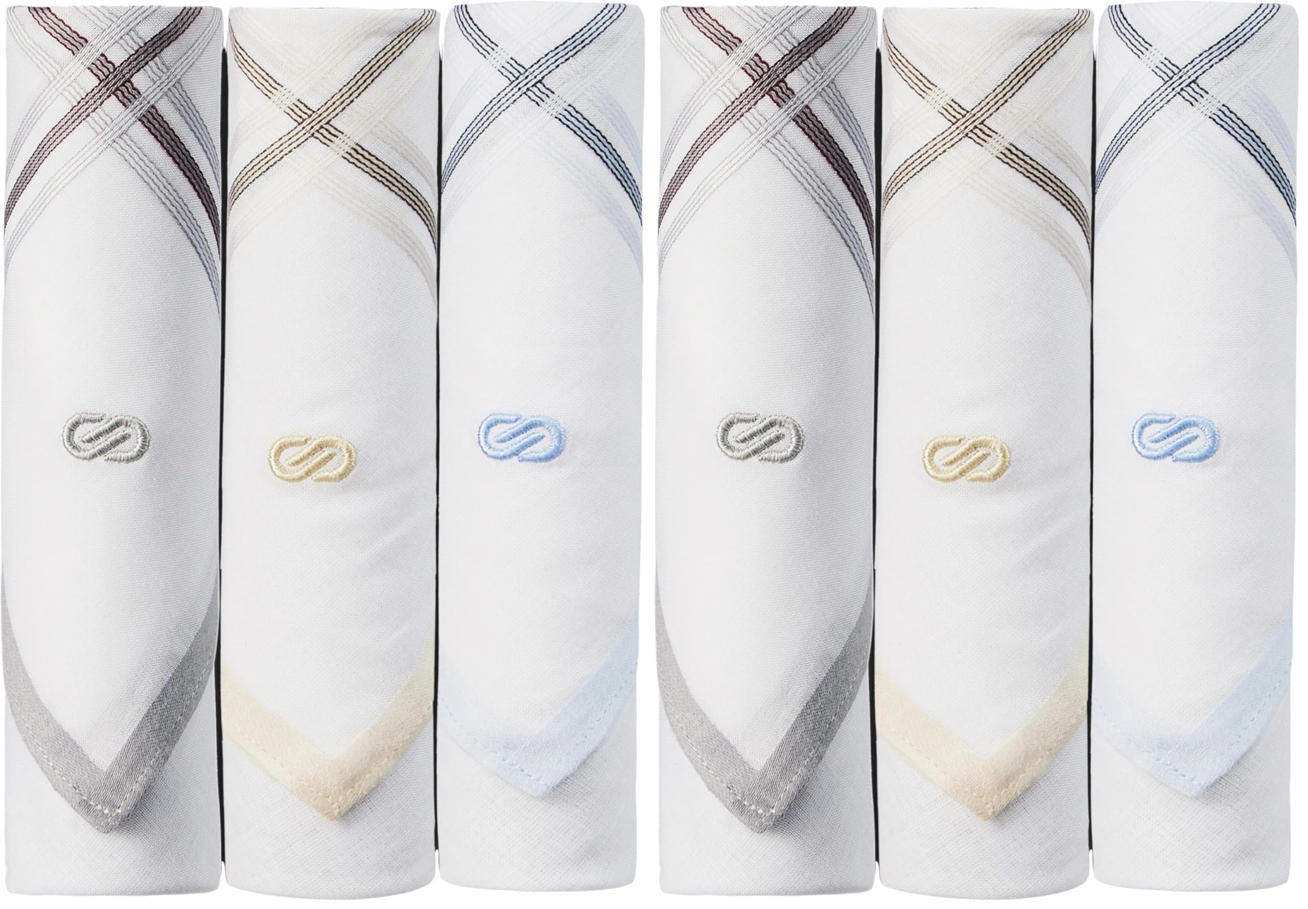 Symbol Premium Men's Cotton White Handkerchief (Available in Combo Packs)