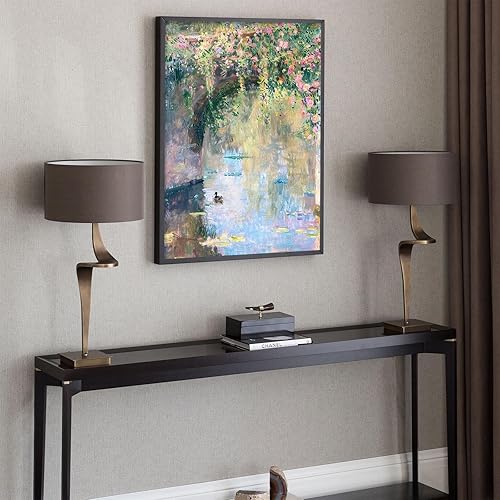 Miniatura 7 de Arte de pared estilo retro Monet estilo francés en colores pastel, arte de pared al óleo de pato francés de campo francés, póster impresionista
