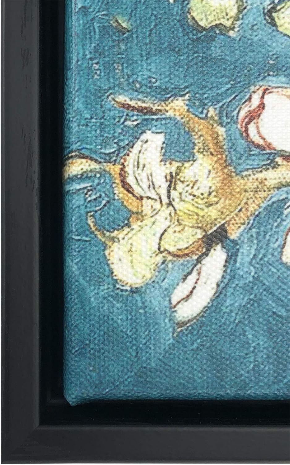 Wieco Art Framed Wall Art Almond Blossom Floral Canvas Prints of Van Gogh Famous Oil Paintings Reproduction Flowers Pictures on Canvas Wall Art for Bedroom Home Decorations Black