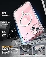 Vista 246 de Miracase Funda magnética para iPhone 14 de 6.1 pulgadas, protector de pantalla de vidrio templado integrado + protector de lente, compatible