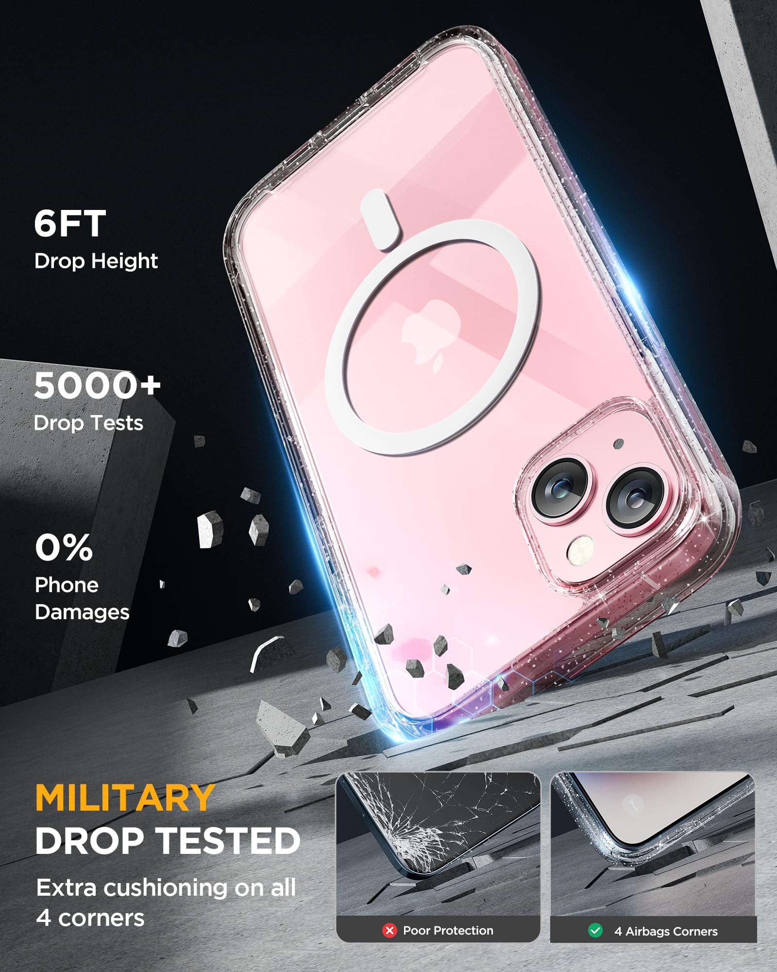 Miracase Magnetic Case for iPhone 15 Case 6.1-Inch - Image 3