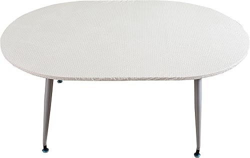 Miniatura 4 de Mantel redondo de vinilo ajustado con reverso de franela, diseño de borde elástico, impermeable, a prueba de aceite, mantel de PVC resistente a las