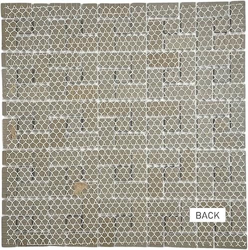 Miniatura 5 de Tenedos - Azulejo de mosaico de porcelana con patrón en espiral blanco mate con puntos negros brillantes para salpicaduras de cocina pared de baño