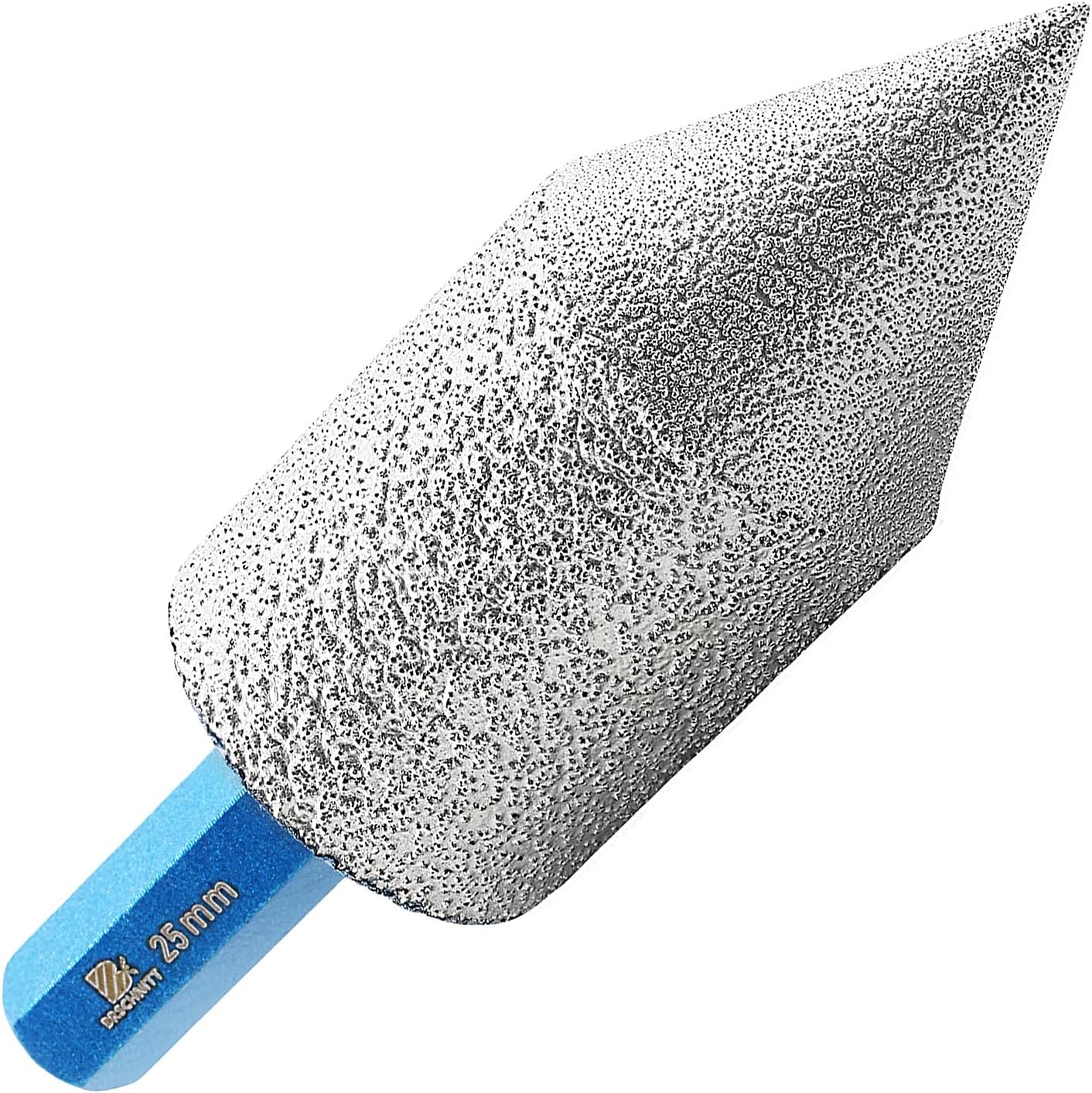 Diamond Finger Milling Chamfer Bits 25mm - BRSCHNITT Dry Core Drill Bit for Enlarging Shaping Existing Holes of Porcelain,Hard Ceramic,Granite,Marble hex Shank