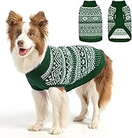 Vista 30 de HOMIMP Suéter de rombos para perros - Ropa cálida de invierno para cachorros, abrigo suave, suéter feo para perros pequeños, medianos y grandes, Azul