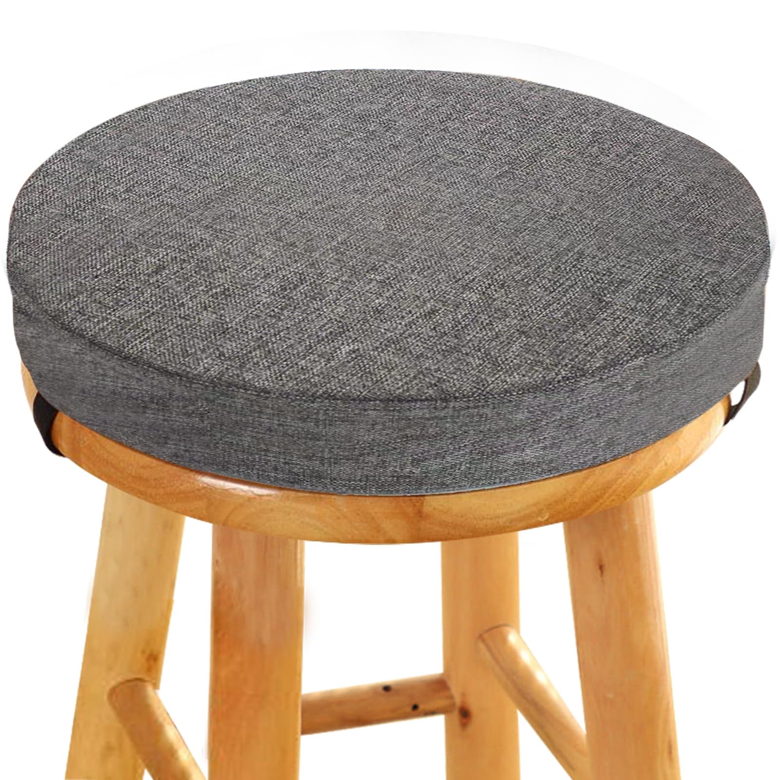 Uyeoco Color 1 45D Foam Round Seat Cushion 5/8Cm Thick,30/33/35/40/45/50Cm Anti-Slip Buckle Round Stool Cushion, Circle Dining Chair Pad With Removable Cover For Dining Kitchen Bar Chairs Indoors Outdoors(,30