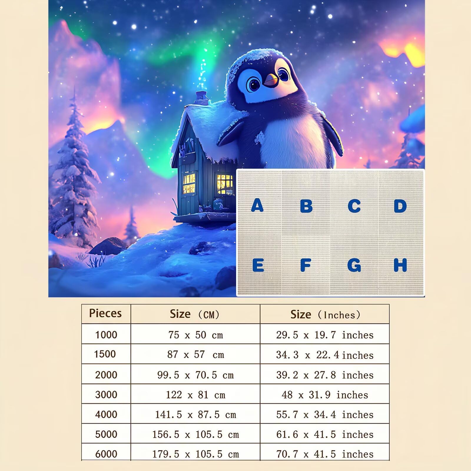 Carino pinguino Puzzle 1500 Pezzi per Adulti, Puzzle in Legno - Collezione Classica con Poster Incluso -Sfida di Concentrazione e Passatempo Antistress, Gioco Educativo per Famiglia, 87 x 57 cm f0-562