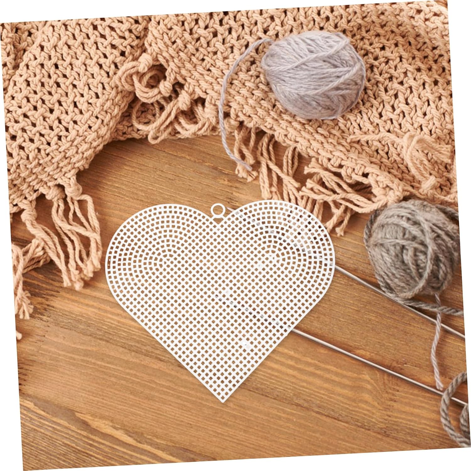 White Heart Shape Mesh Canvas Sheet 30pcs for Bags Shoes Craft